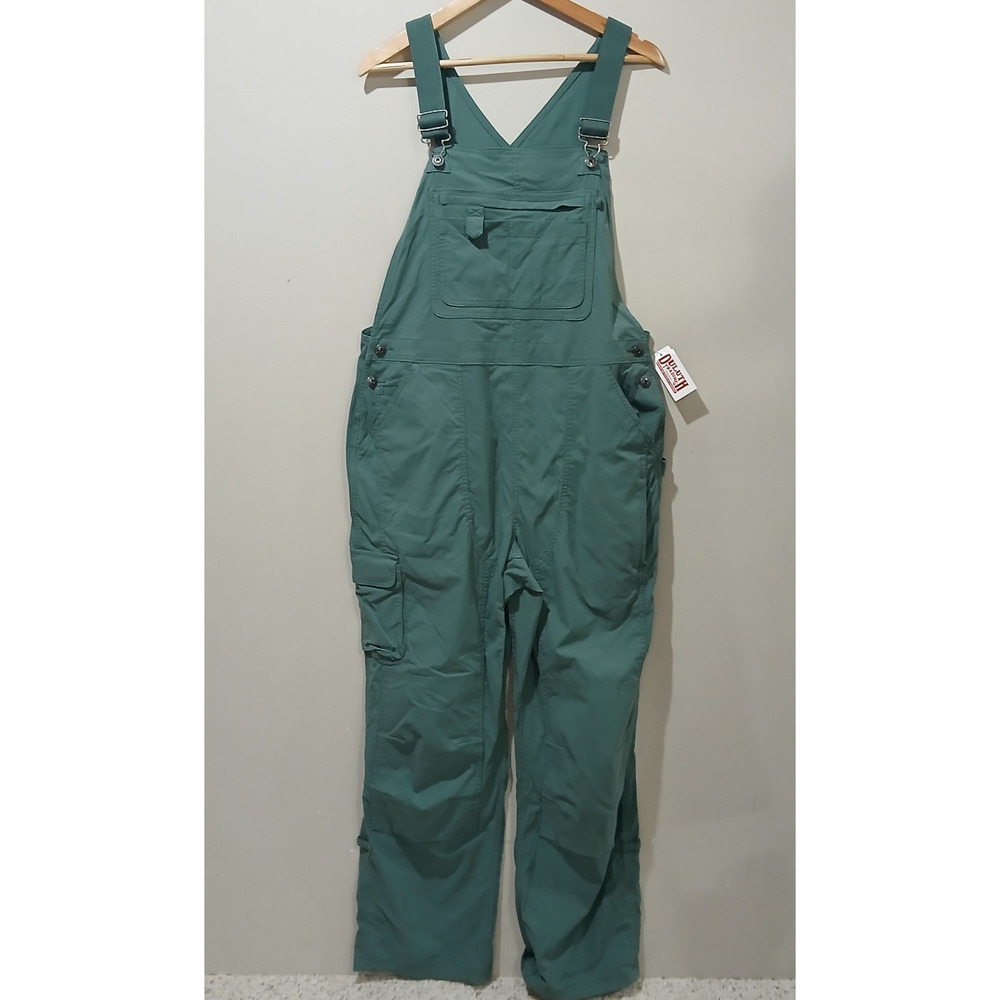 DULUTH TRADING Heirloom Gardening Bib Overalls Medium 31 NWT Green Fir Ripstop - Picture 15 of 16